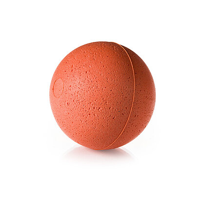 Sponge rubber ball for special hydraulic conditions